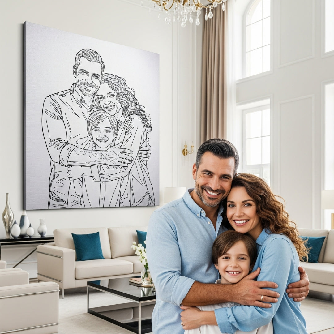 Custom Line Art Portrait