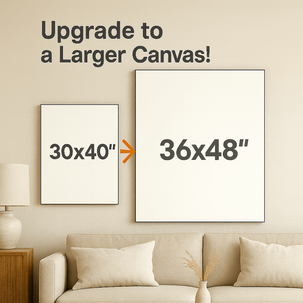 Upgrade: from 30x40" to 36x48"